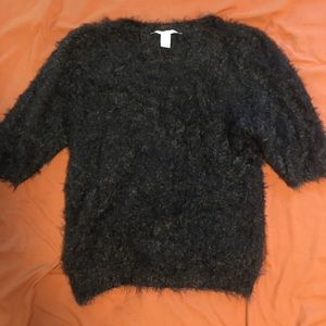 American Rag Fuzzy stretchy 3/4 length sleeve sweater